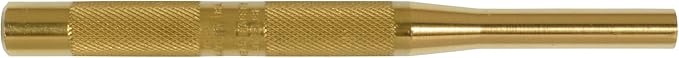 Mayhew Tools 25709 Knurled Pin Punch, 7/16" x 2" Pin, 6" OAL x 5/8" Body, Brass