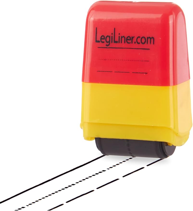 LEGILINER 1" Spaces Dashed Handwriting line, Rolling, self-Inking Stamp. Handwriting Practice Tool for Teachers/OT’s/Homeschool/Special Ed. Pre-K/Kindergarten/1st Grade Size with Broken Baseline.