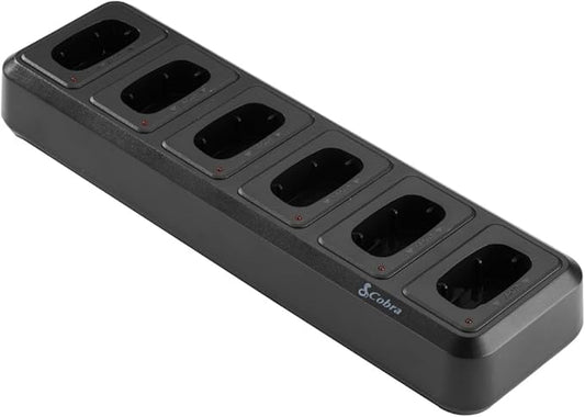 Cobra PX Professional Walkie Talkie 6-Way Dock Charging Station with UBS Charging Cable - Desktop Portable Charger, Compatible with PX650 Business Models