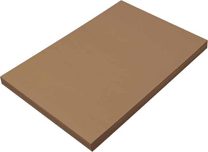 Prang (Formerly SunWorks) Construction Paper, Brown, 12" x 18", 100 Sheets