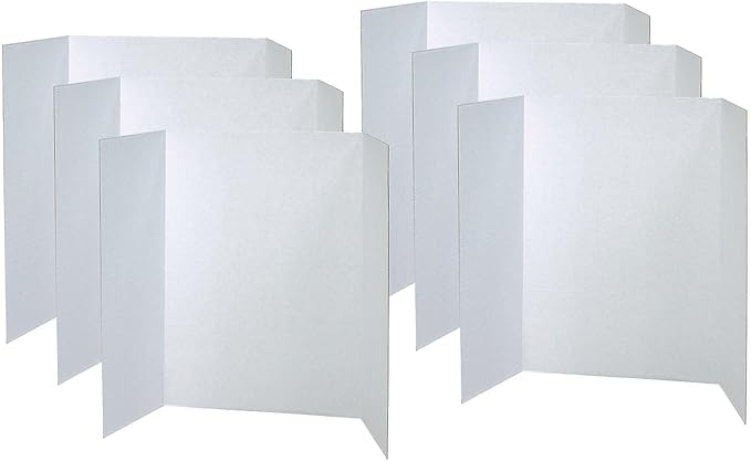 Pacon PAC3763-6 Corrugated Cardboard Presentation Board, 48-Inch x 36-Inch, White, 6 Pack