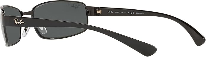 Ray-Ban RB3364 Metal Polarized Rectangular Sunglasses