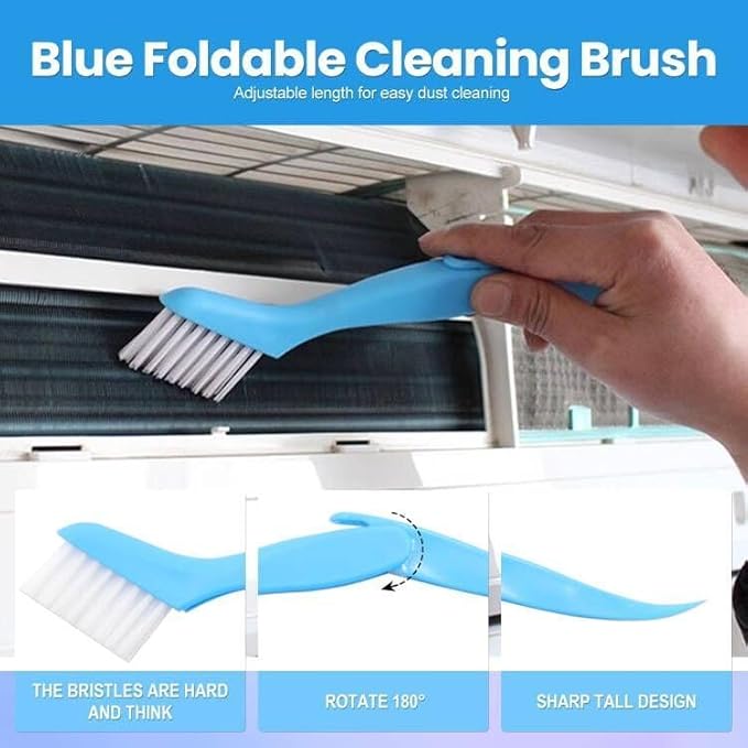 3 Pcs Air Conditioner Condenser Fin Comb Cleaner Kit, Ac Coil Cleaner Brush,1 Stainless Steel Radiator Fin Comb Straightener Refrigerator Tools with 2 Evaporator Radiator Clean Tool