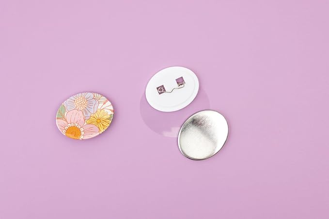 We R Memory Keepers Button Press Insert Oval, Make DIY Oval Buttons, Perfect for Backpacks, Purses, Bags, and More, Use with Favorite Fabrics, Papers, Stickers, Crafting, Scrapbooking