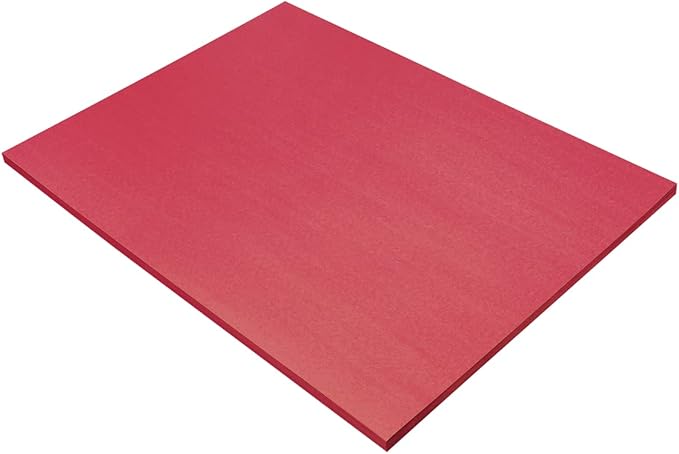 Prang (Formerly SunWorks) Construction Paper, Holiday Red, 18" x 24", 50 Sheets