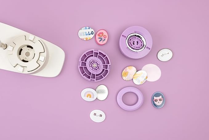 We R Memory Keepers Button Press Insert Oval, Make DIY Oval Buttons, Perfect for Backpacks, Purses, Bags, and More, Use with Favorite Fabrics, Papers, Stickers, Crafting, Scrapbooking