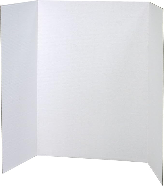 Pacon Presentation Boards, Single Wall, White, 48" x 36", 4 Count
