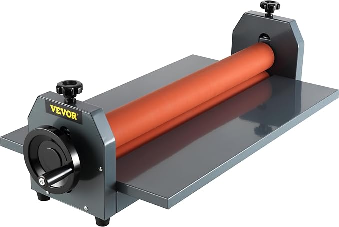 VEVOR Manual Cold Roll Laminator Commercial Professional 25 Inch 1.18" Thickness Foldable Roll Laminating Machine Vinyl Photo Film Mounting Laminator for Uses 25" Max Film Width