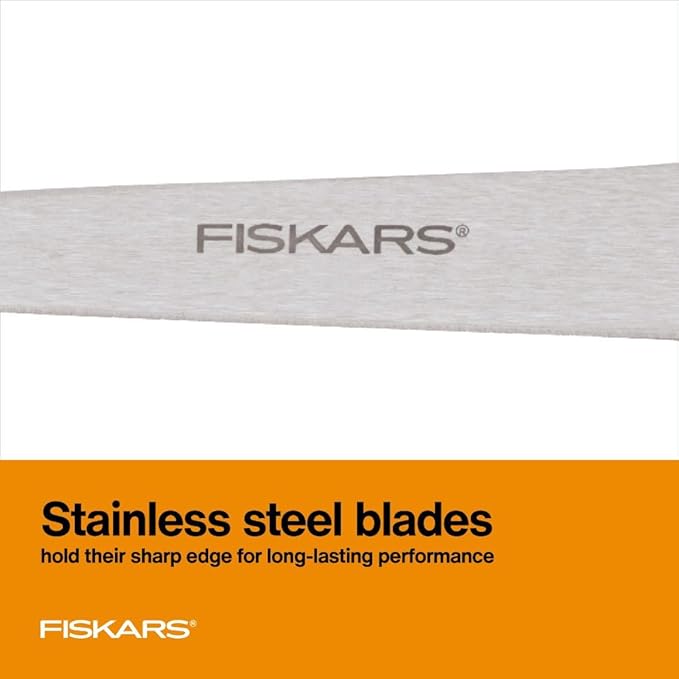 Fiskars All Purpose Scissors, High Performance Cutting, Stainless Steel Blades, Ergonomic and Comfort Handles, Perfect for Arts and Crafts and the Office, Scissors for Office