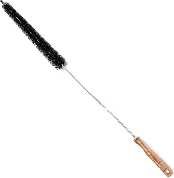 Dryer Cleaner Vent Brush Long Flexible Dryer Vent Cleaner with Wood Handle and Refrigerator Condenser Coil Brush Long Flexible Refrigerator Coil Cleaning Brush (EY-007)