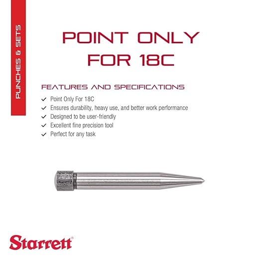 Starrett Point for Automatic Center Punch - Ideal for Professionals and DIY Home Improvement - Heavy Duty - PT22256