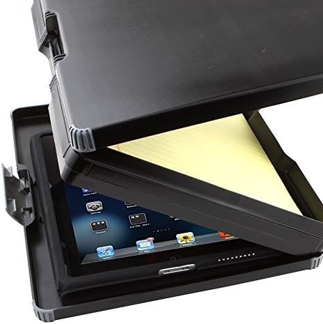 Dexas Duo Clipcase, Double Sided Clipboard Design, Portable Clipboards 13”x10” Gray/Orange, Combine Style and Functionality Office Supplies for Nursing, School, Work, Trades, Home Office
