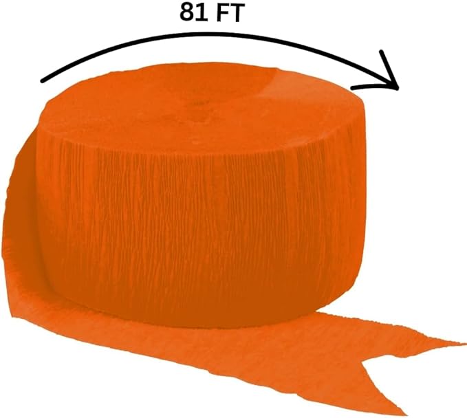 Orange Peel Crepe Paper Roll - 81' (1 Count) - Great for Stunning DIY Crafts, Party Decor, and More