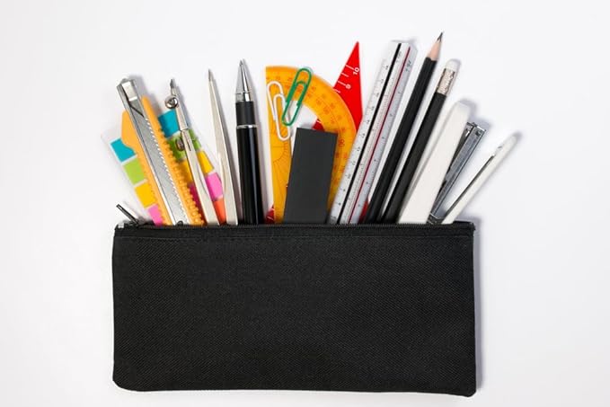 Trail maker Bulk Pencil Case Bags Bundle with Zipper for Kids, School, Offices | Colorful Pencil Pouches in Bulk Packs