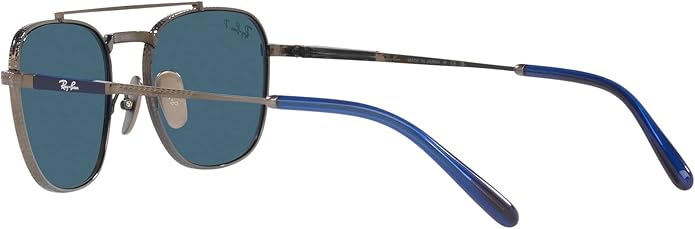 Ray-Ban Unisex Rb8258 Frank II Titanium Aviator Sunglasses