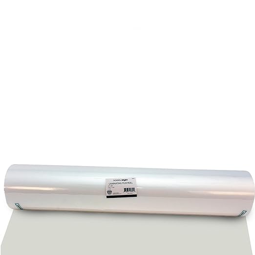 School Smart Laminating Film Roll, 25 Inches x 500 Feet, 3 Mil Thick, High Gloss