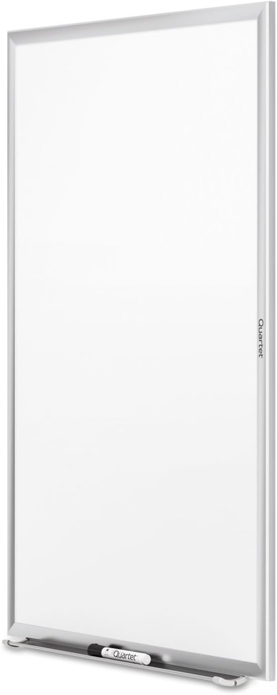 Quartet Magnetic Dry Erase White Board, 60"W x 36"HWhiteboard, Nano-Clean Surface Resists Ink Stains, Silver Aluminum Frame (SM535)
