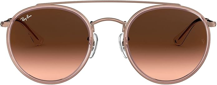 Ray-Ban Unisex Rb3647n Double Bridge Round Sunglasses
