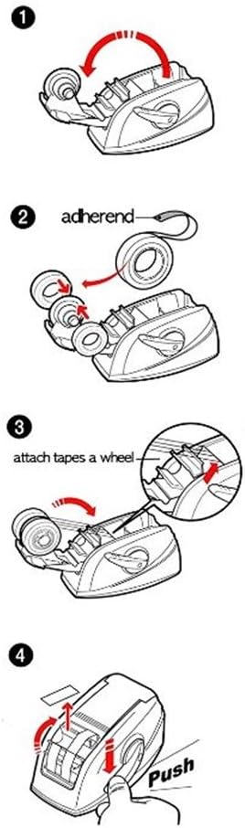 3M Desktop Dual_2 Acrylic Sticky Tape Dispenser Core, Self_Auto Cutter Tape Holder (Orange)