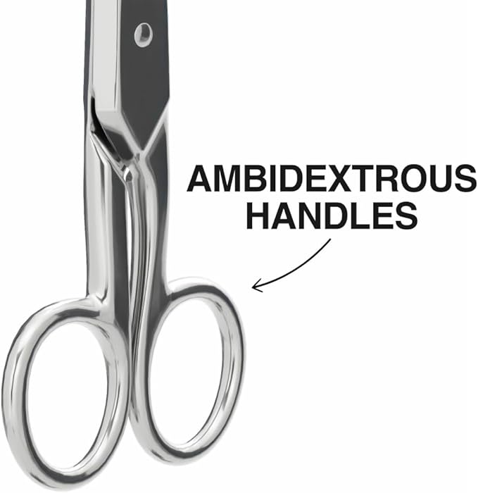 Klein Tools 2100-7 Electrician Scissors, Made in USA, Nickel-Plated Scissors with Stripping Notches, Made in USA, 5.25-Inch Snips for Datacom, Telecom, Electrical and Heavy-Duty Use