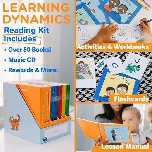 LEARNING DYNAMICS 4 Weeks to Read Program and 15 Minute Math Program – Includes 53 Books, Teaching Manuals, Activity Workbooks, CD, Flashcards, Manipulatives – Learn Math, Reading & Writing