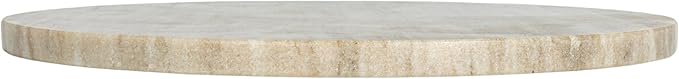 Creative Co-Op Round Marble Charcuterie or Cutting Board, Beige