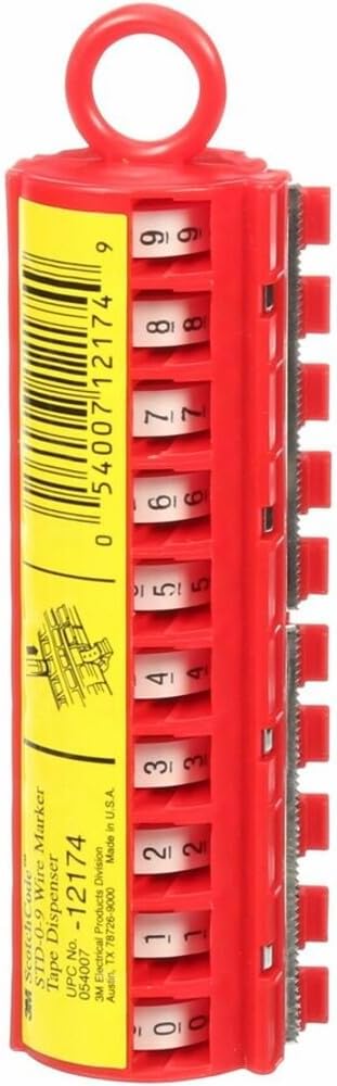 3M SCOTCHCODE WIRE MARKER TAPE DISPENSER WITH TAPE STD-0-9X, COMPACT DESIGN FOR EASY HANDLING