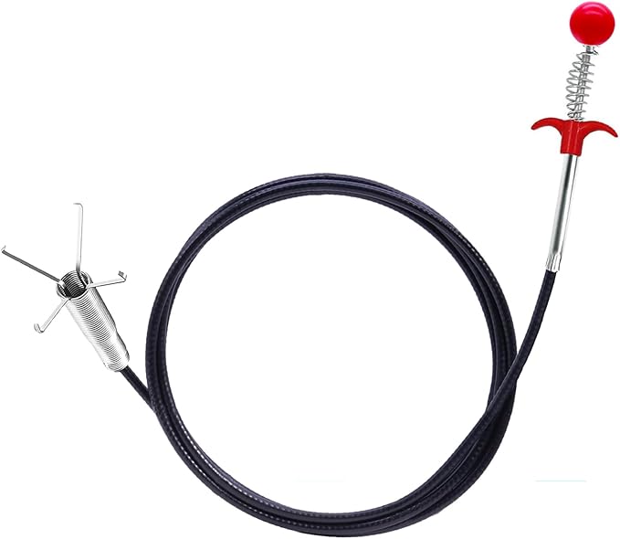 Drain Snake Hair Drain Clog Remover,76 Inch Flexible Grabber Claw Pick Up Reacher Tool- Gutter Cleaning Tools for Home Sink, Bathroom Tub,Drain, Toilet, Tight Spaces
