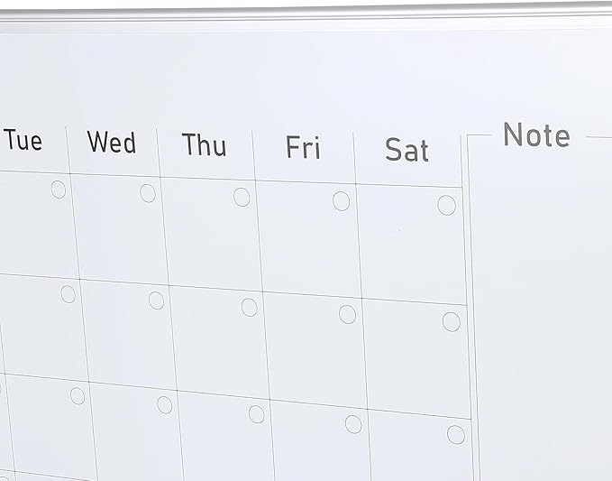 VEVOR Dry Erase Calendar for Wall, 36 x 24 Inches Whiteboard Calendar, Monthly Planner Magnetic Dry Erase Board, 1 Magnetic Erase & 2 Dry Erase Marker & Movable Tray for Restaurant Office Home School