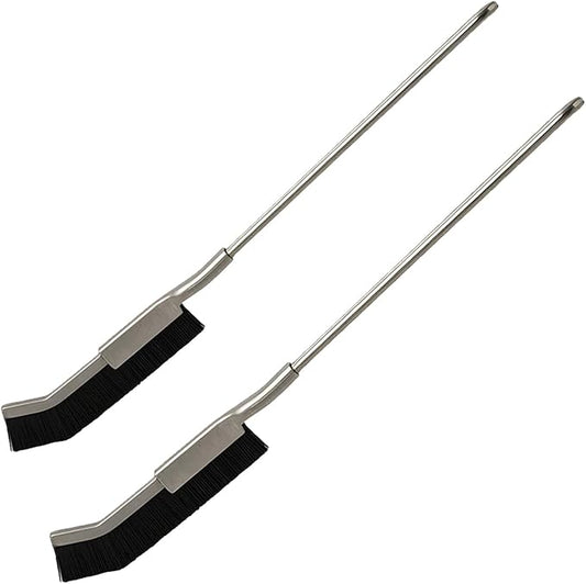2pcs Stainless Steel Long-Handled Crevice Cleaning Brush, a Powerful Multi-Purpose Household Cleaning Tool, Suitable for Cleaning deep crevices in Kitchen Sinks, Bathroom Tiles, Window Tracks, etc