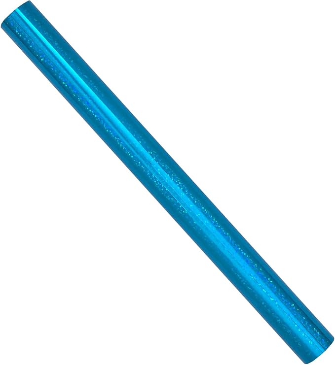 Foil for Laminator and Laser Printer, Foil for Toner, Special Colors, Roll of 12.6 Inches x 32.8 Feet (Blue Holographic Glitter)