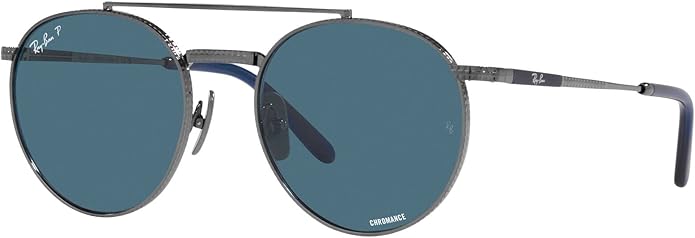 Ray-Ban Unisex Rb8237 Round II Titanium Round Sunglasses