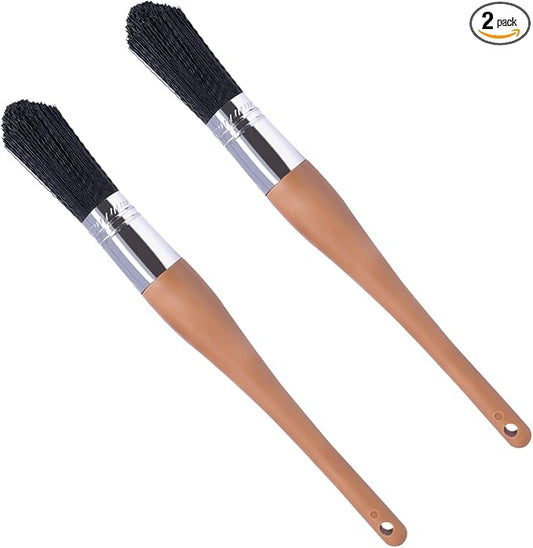 Wesquer Parts Cleaning Brush Home and Auto Use Parts Cleaner Brush Solvent Brush for Cleaning Auto Engine Parts, Clean Motors, Metal Parts, Machinery (Balck 2pcs)