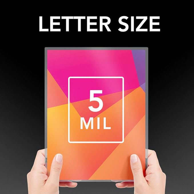 GBC Lamination Sheets, Thermal Laminating Pouches, Letter Size, 5 Mil, HeatSeal Crystal Clear, 100 Pack (3200403)