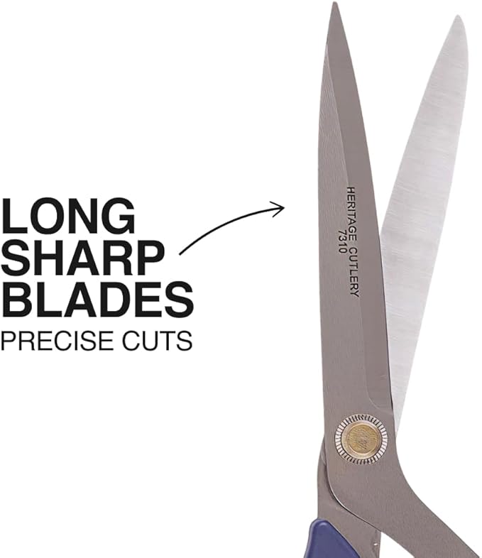 Klein Tools 7310 Heavy-Duty Bent Trimmer Scissors, Made in USA, 11-Inch Large Stainless Steel Ambidextrous Snips with Long Blades and Bent Handles for Professional and Household Use