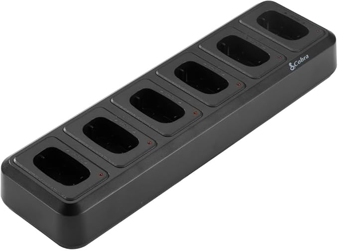 Cobra PX Professional Walkie Talkie 6-Way Dock Charging Station with UBS Charging Cable - Desktop Portable Charger, Compatible with PX650 Business Models