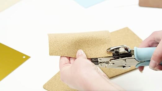 We R Memory Keepers Crop-A-Dile Eyelet | Blue Comfort Handle, Craft Supplies Hole Punch Eye Setter Paper Punch Tool Use on Chipboard Fabric Thin Tin Leather Plastic Punches Hole Punch Tool Eye Setting