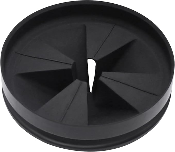 Garbage Disposal Splash Guards 3 3/8" Sink Baffle QCB-AM Replacement for InSinkErator Evolution Series, Upgraded Removable Quiet Collar Drain Plugs, Garbage Disposer Accessories, Black