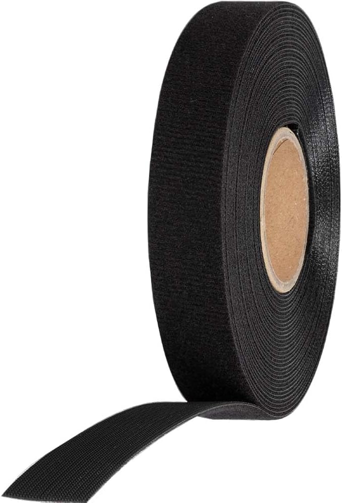 Klein Tools 450-950 Cable Management, Replacement Tape Roll for Klein's Hook and Loop Dispenser, 25-Foot x 3/4-Inch, Black