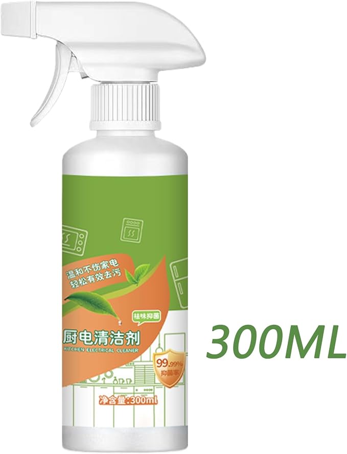 Kitchen Cleaner Spray, With Gentle Concentrated Formula, 300ml, Kitchen Grease Remover, Coffee Maker Cleaner, Fast And Refreshing Cleaning, For Appliances, Coffee Makers, And Indoor Ares