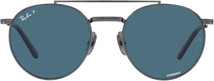 Ray-Ban Unisex Rb8237 Round II Titanium Round Sunglasses