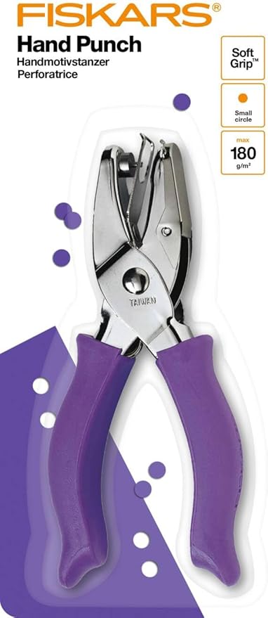Fiskars 1/16 Inch Hand Punch, Circle, Purple