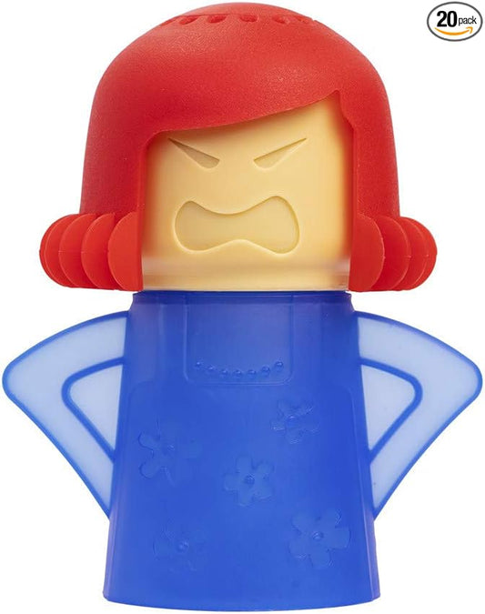 Asltw Angry Mama Microwave Oven Cleaner, Fast Action Steam Kitchen Gadget, Just Add Vinegar and Water (Blue)