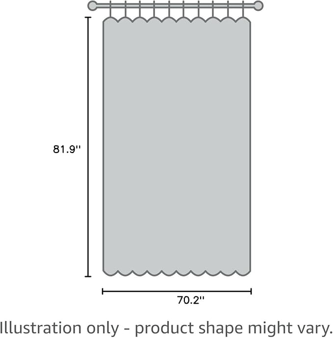 UFRIDAY Clear Extra Long Shower Curtain Liner 72 x 84 inches,Heavy Duty Waterproof Transparent Clear Bathroom Shower Liner with 5 Magnets Bottom.
