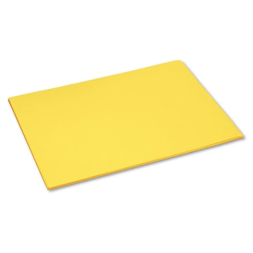 Pacon 103068 Tru-Ray Construction Paper, 76 lbs., 18 x 24, Yellow, 50 Sheets/Pack