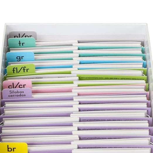 Really Good Stuff Libros de S?labas Compuestas (Spanish Advanced Syllable Flip Books) - 30 Flip Books