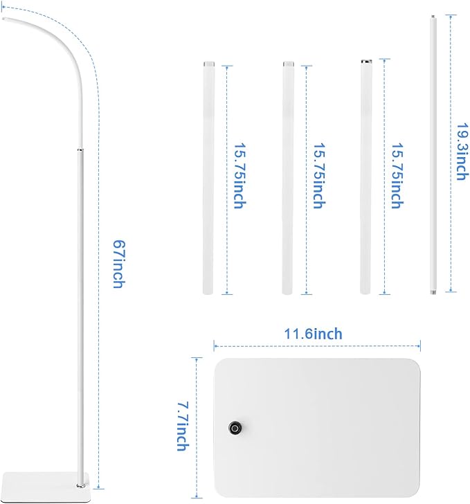 67 inch Adjustable Height Baby Monitor Floor Stand Holder for Infant Optics DXR-8 Pro,eufy HelloBaby HB6560/HB6550/Pro/HB65/HB66/HB248,ANMEATE SM935E or Any Cameras with 1/4 Screw Mount