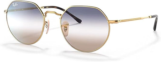 Ray-Ban Jack RB3565 Rounded Hexagonal Sunglasses for Men for Women +BUNDLE with ACCESSORY EYEWEAR KIT