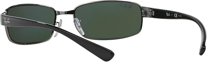 Ray-Ban RB3364 Metal Polarized Rectangular Sunglasses