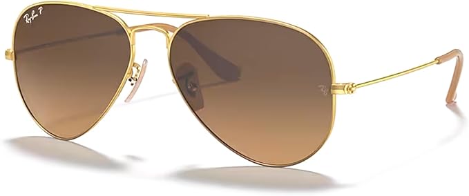 Ray-Ban RB3025 Metal POLARIZED Aviator Sunglasses For Men For Women +BUNDLE with ACCESSORY EYEWEAR KIT